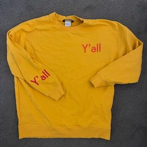 outdoor voices orange/yellow YALL crewneck